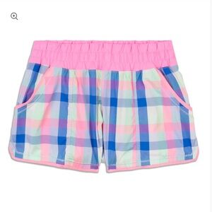 Lululemon Vintage Shake & Break Short Pink Plaid Size 6
